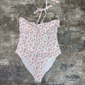 Forever 21 Floral Halter Bodysuit